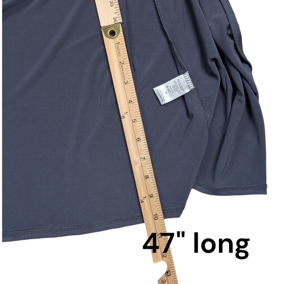 Brigitte Brianna Long Cardigan Duster Size Medium Pockets Open Front Sexy Modest - Picture 3 of 8